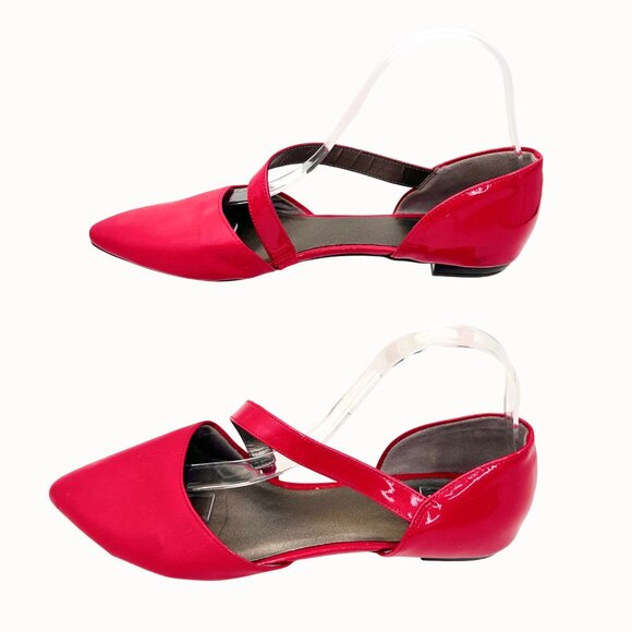 CHERRY RED LIFE STRIDE SIMPLY RED ZALANA FAUX LEATHER/PATENT LEATHER CRISSCROSS - Picture 2 of 13